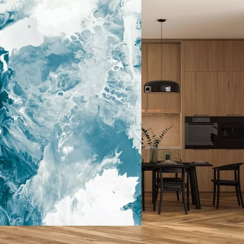 Papier peint  Texture bleue sur du marbre