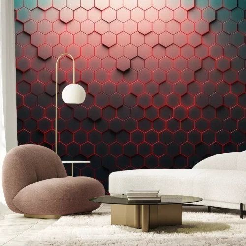 Papier peint  Texture nid d'abeille 3D