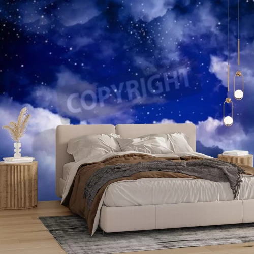 Papier peint  Ciel étoilé et nuages