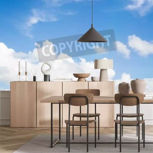 Papier peint  Paysage et ciel bleu