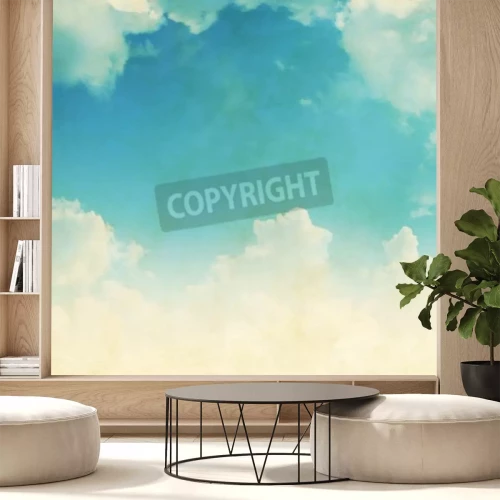 Papier peint  Ciel motif vieilli