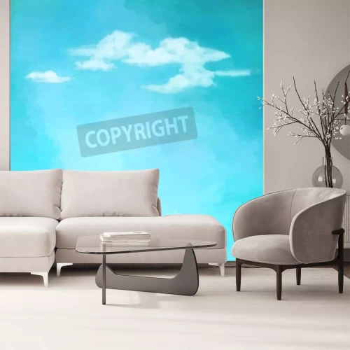 Papier peint  Ciel version peinture à l'aquarelle