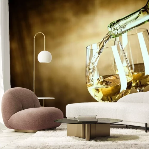 Papier peint  Vin blanc version sépia