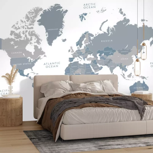 Papier peint  Carte du monde avec les pays