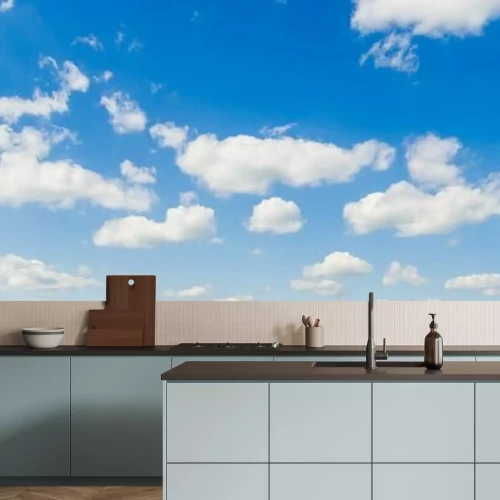 Papier peint  Panorama ciel bleu