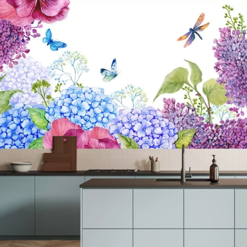 Sticker  Prairie avec des jacinthes