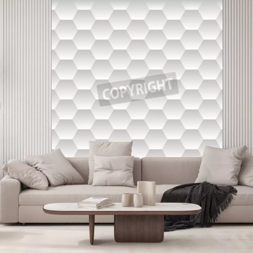 Papier peint  Mosaique hexagone