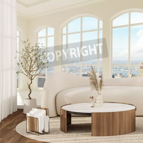 Papier peint  Chambre avec vue sur la ville