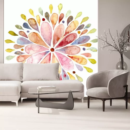 Papier peint  Mandala oriental à l'aquarelle