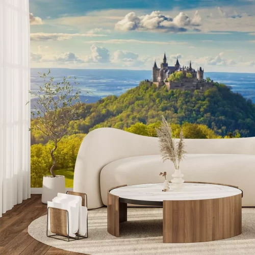 Papier peint  Château de Hohenzollern au coucher du soleil