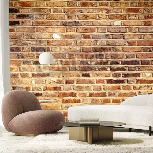 Papier peint  Briques de mur tonalités marron