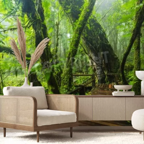 Papier peint  Pont de la jungle