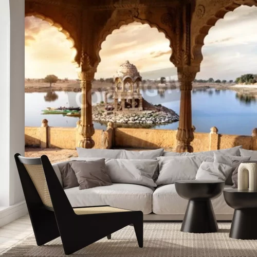 Papier peint  Vue sur le désert depuis le temple