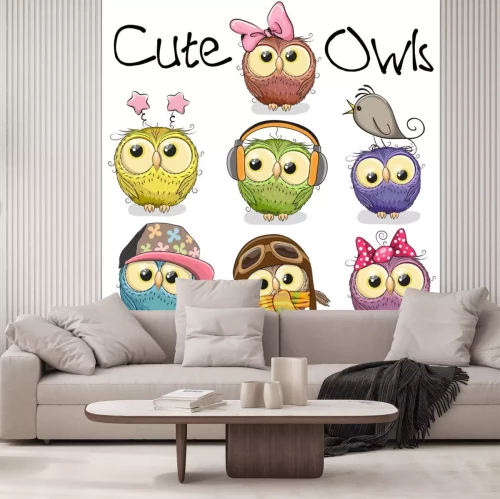 Sticker  Hiboux pour enfants en plusieurs variantes