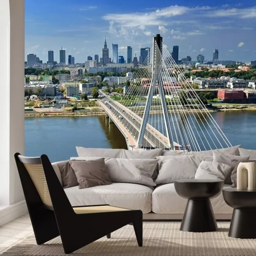 Papier peint  Pont ville journée de soleil