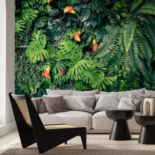 Papier peint  Fleurs exotiques de la jungle
