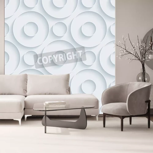 Papier peint  Cercles en 3D
