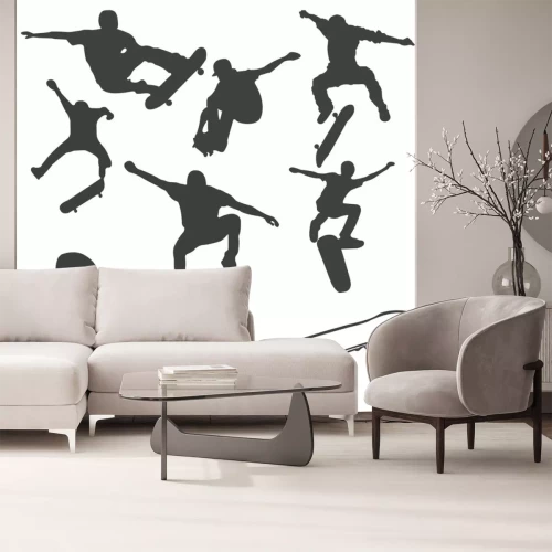 Sticker  Saut en skateboard sous différents angles