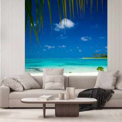 Papier peint  Paysage de plage tropicale aux Maldives