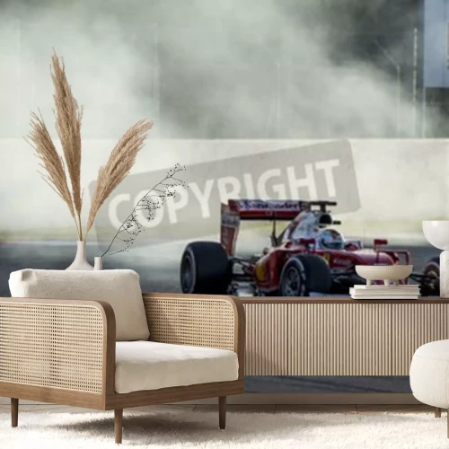 Papier peint  Conducteur Sebastian Vettel. Ferrari. Journées d'essai de Formule 1 au Circuit de Catalunya. Montmelo, Espagne. 2 mars 2016