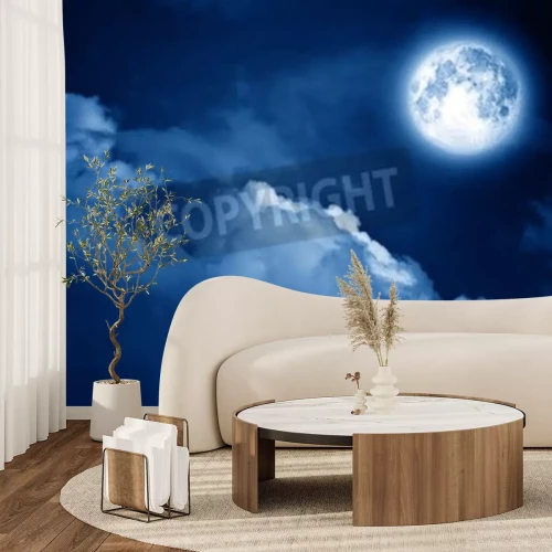 Papier peint  Ciel nocturne et lune
