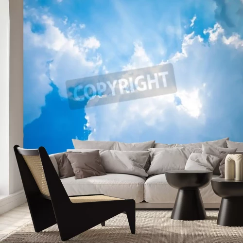 Papier peint  Rayon de soleil et ciel