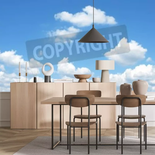 Papier peint  Ciel et nuages blancs