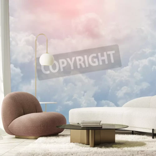 Papier peint  Motif  subtil nuages