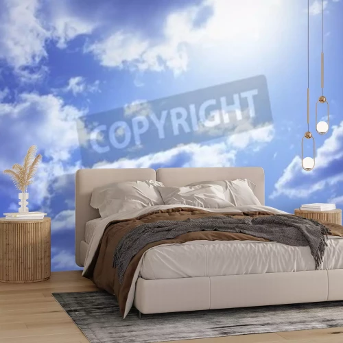 Papier peint  Ciel avec des nuages blancs