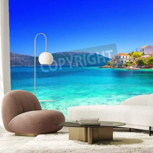 Papier peint  Paysage pittoresque île grecque