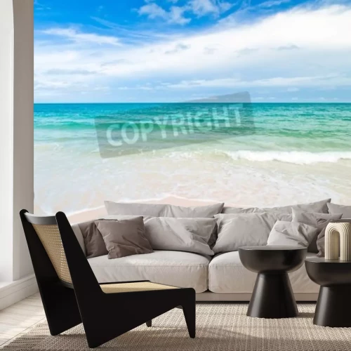 Papier peint  Plage et mer turquoise