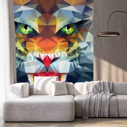 Papier peint  Tigre 3D abstrait