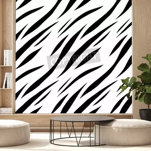 Papier peint  Tigre monochrome imprimé