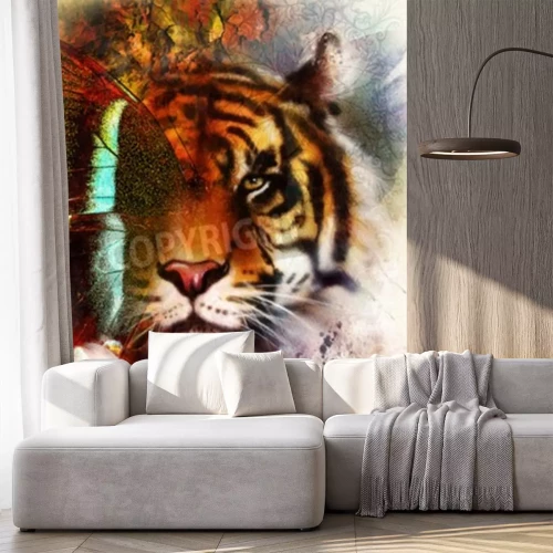 Papier peint  Tigre papillon aigle