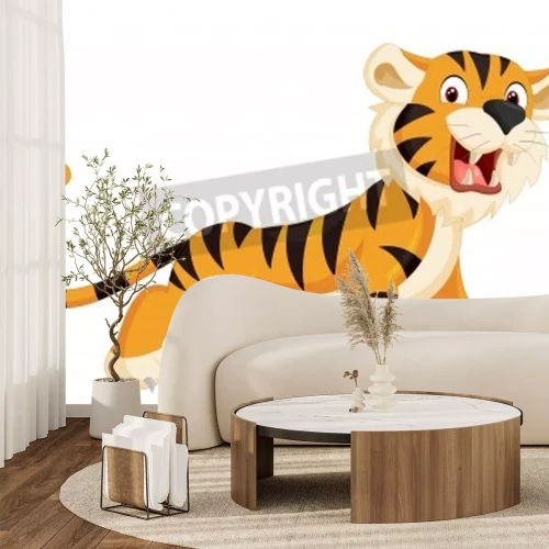 Papier peint  Tigre style dessin