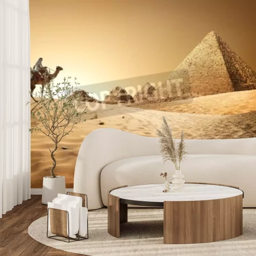 Papier peint  Désert et pyramides d'Égypte