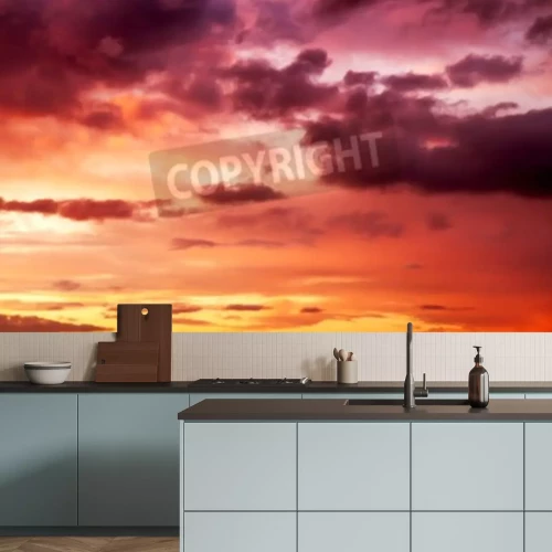 Papier peint  Coucher de soleil violet