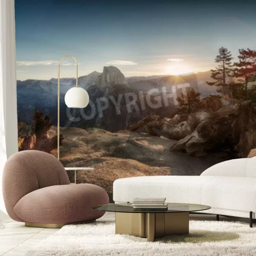 Papier peint  Coucher de soleil dans un parc national