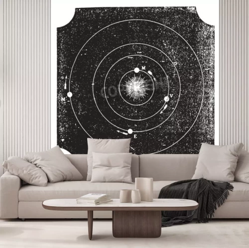 Papier peint  Système solaire vintage