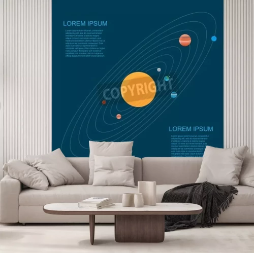 Papier peint  Système solaire et orbites