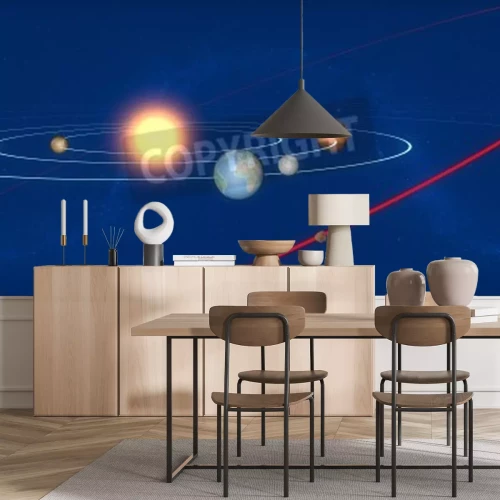 Papier peint  La Terre et le système solaire