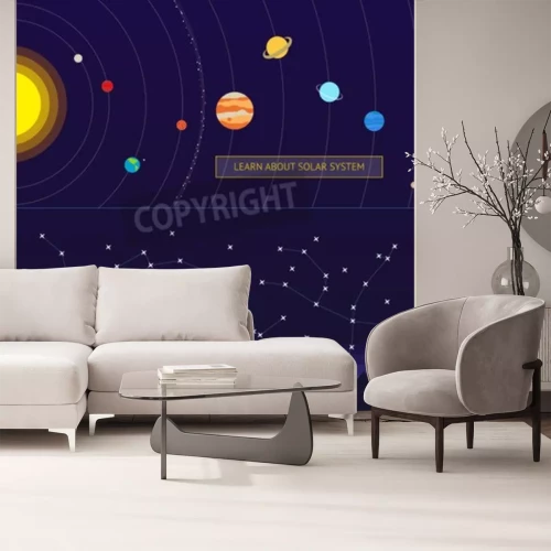 Papier peint  Le système solaire et les étoiles