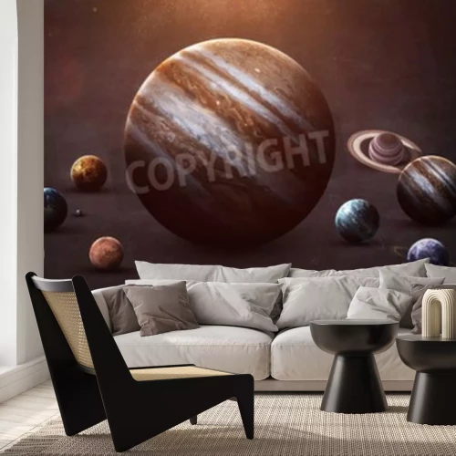 Papier peint  Jupiter et les autres planètes du système solaire
