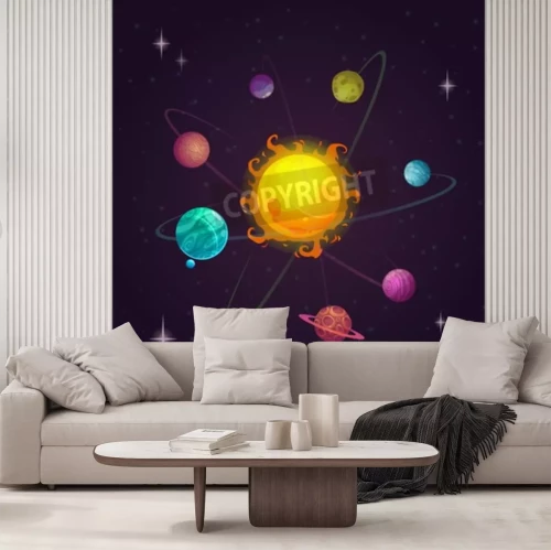 Papier peint  Système solaire planètes cosmos