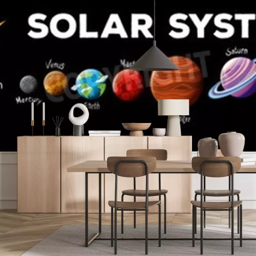 Papier peint  Design du système solaire