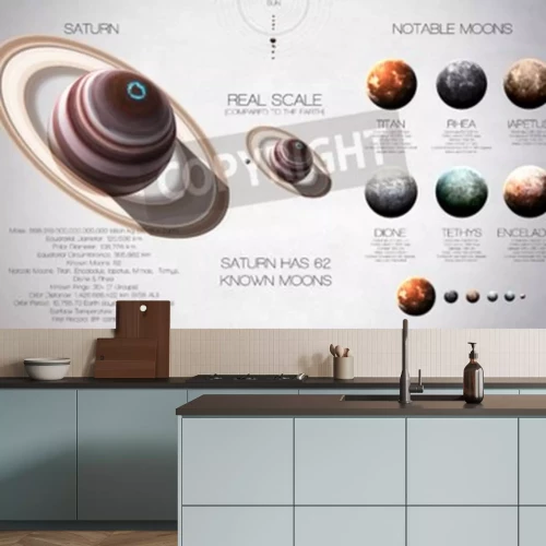 Papier peint  Saturne, une planète du système solaire