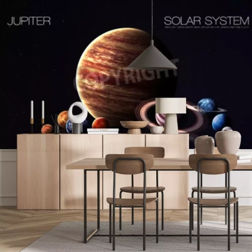 Papier peint  Jupiter et le système solaire
