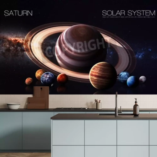Papier peint  Le système solaire (Saturne)