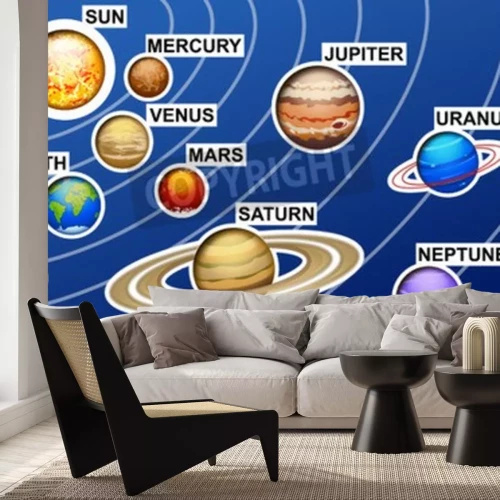 Papier peint  Système solaire illustration