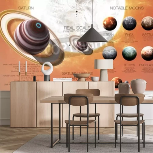 Papier peint  Infographie du système solaire